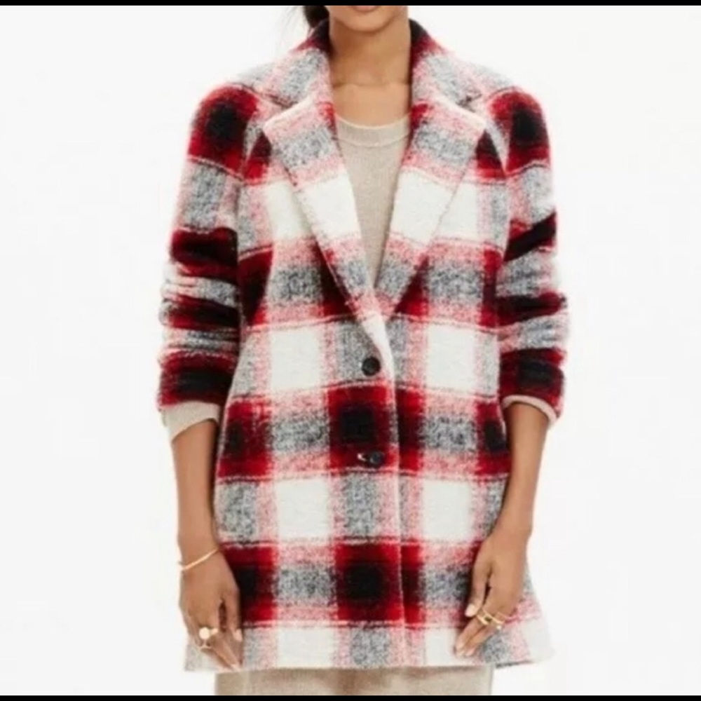 Madewell Plaid Cocoon Depot Coat